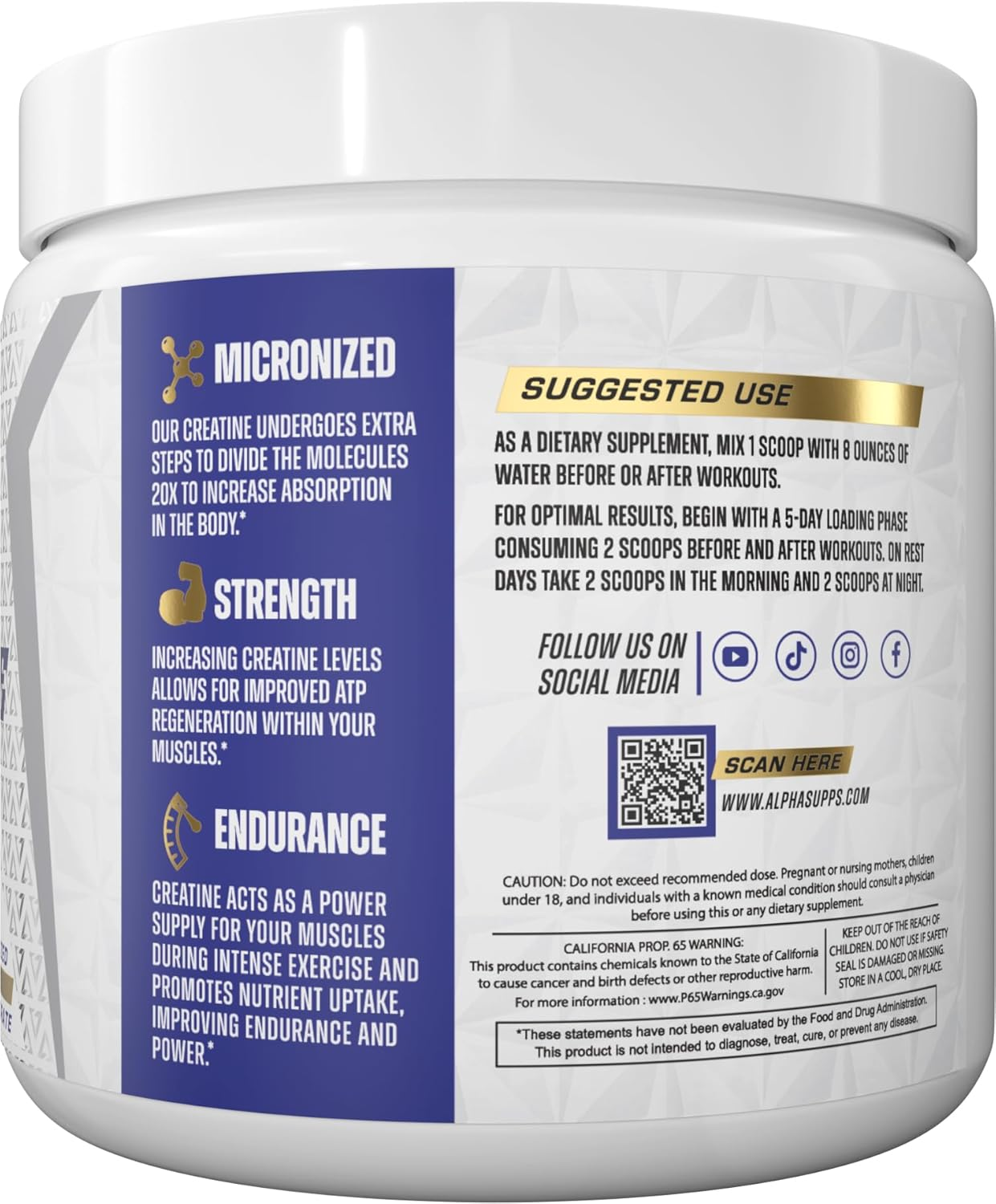 Creatina Monohidratada Alpha Supps Creatina Monohidratada Alpha Supps