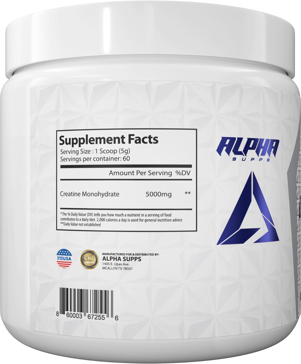 Creatina Monohidratada Alpha Supps Creatina Monohidratada Alpha Supps