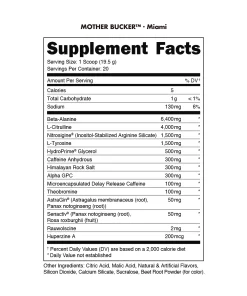 Alternative view of Mother Bucker Pre-workout