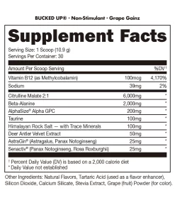 Alternative view of Bucked Up Non-Stimulant Pre-Workout