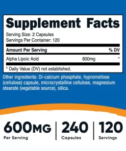 Alternative view of Nutricost Acido Alfa Lipoico