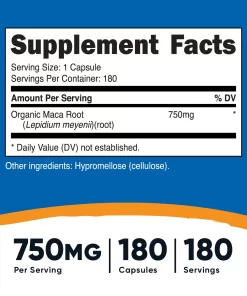 Alternative view of Maca Root Nutricost
