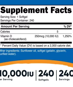 Alternative view of Vitamina D3 Nutricost