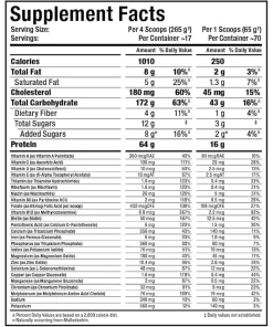 QUICKMASS TABLA NUTRICIONAL