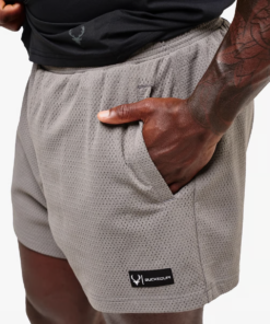 Bucked Up Mesh Short 5 Gray