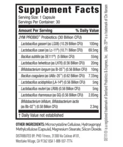 JYM ProBio Probiotic